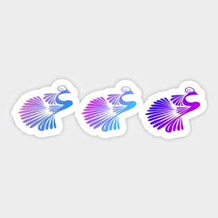Colourful Abstract Pattern Birds Sticker